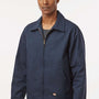 Dickies Mens Unlined Industrial Stain Resistant Eisenhower Full Zip Jacket - Dark Navy Blue