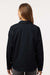 Dickies L5350 Womens Industrial Wrinkle Resistant Long Sleeve Button Down Work Shirt w/ Double Pockets Black Model Back