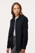 Dickies L5350 Womens Industrial Wrinkle Resistant Long Sleeve Button Down Work Shirt w/ Double Pockets Black Model Side