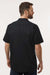 Dickies S535 Mens Industrial Wrinkle Resistant Short Sleeve Button Down Work Shirt w/ Double Pockets Black Model Back