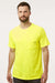 Dickies S600 Mens Performance Moisture Wicking Short Sleeve Crewneck T-Shirt w/ Pocket Bright Yellow Model Front