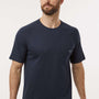 Dickies Mens Performance Moisture Wicking Short Sleeve Crewneck T-Shirt w/ Pocket - Dark Navy Blue
