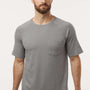 Dickies Mens Performance Moisture Wicking Short Sleeve Crewneck T-Shirt w/ Pocket - Smoke Grey