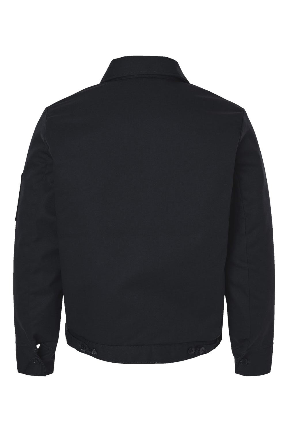 Dickies JT15 Mens Eisenhower Stain Resistant Full Zip Jacket Black Flat Back