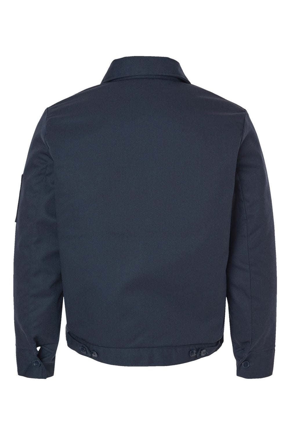Dickies JT15 Mens Eisenhower Stain Resistant Full Zip Jacket Dark Navy Blue Flat Back