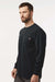 Dickies WL50 Mens Long Sleeve Crewneck T-Shirt w/ Pocket Black Model Side