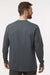 Dickies WL50 Mens Long Sleeve Crewneck T-Shirt w/ Pocket Charcoal Grey Model Back