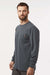 Dickies WL50 Mens Long Sleeve Crewneck T-Shirt w/ Pocket Charcoal Grey Model Side