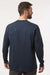Dickies WL50 Mens Long Sleeve Crewneck T-Shirt w/ Pocket Dark Navy Blue Model Back