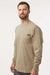 Dickies WL50 Mens Long Sleeve Crewneck T-Shirt w/ Pocket Desert Sand Model Side