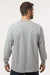 Dickies WL50 Mens Long Sleeve Crewneck T-Shirt w/ Pocket Heather Grey Model Back