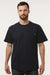 Dickies WS50-D Mens Traditional Short Sleeve Crewneck T-Shirt w/ Pocket Black Model Front