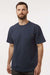 Dickies WS50-D Mens Traditional Short Sleeve Crewneck T-Shirt w/ Pocket Dark Navy Blue Model Front