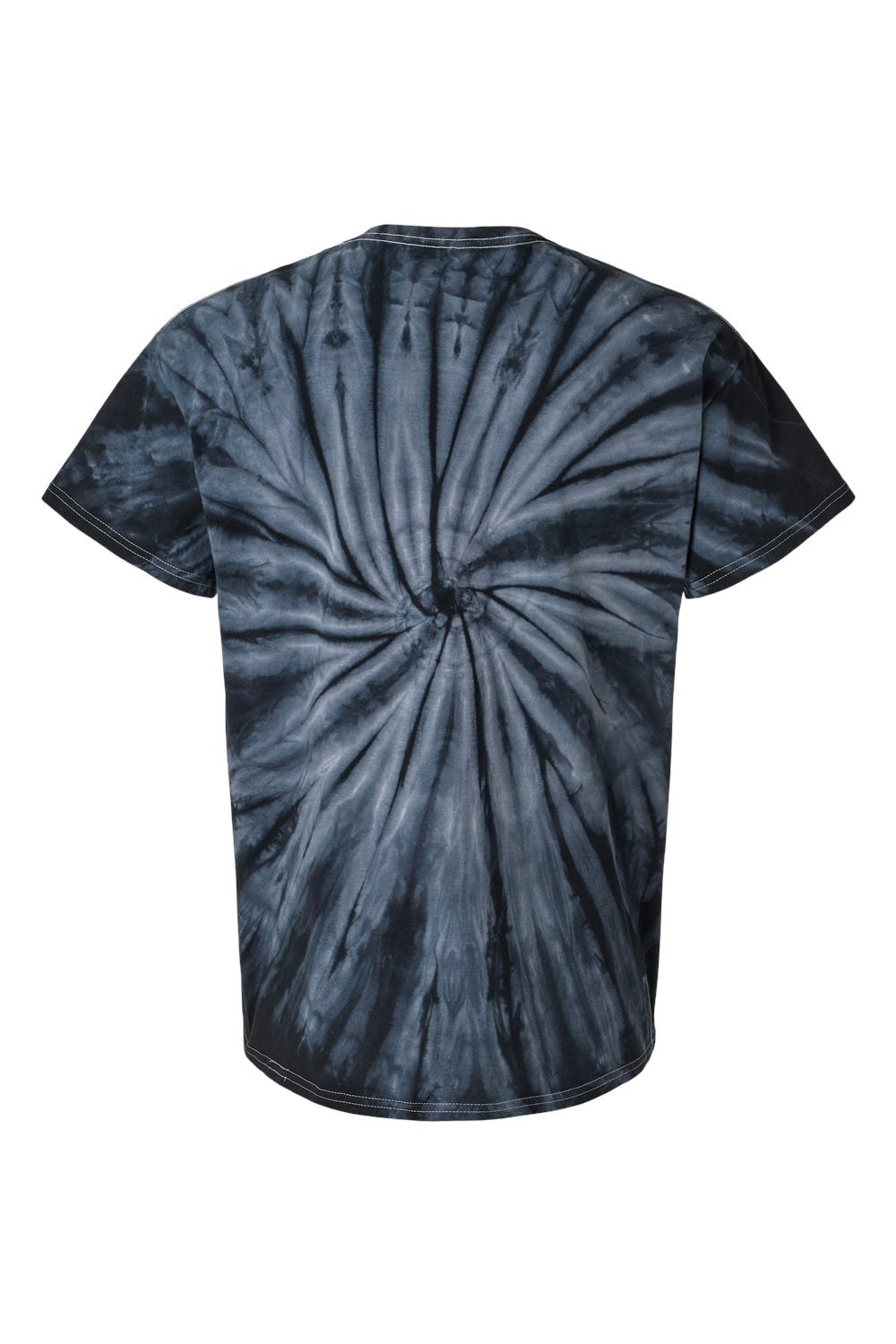 Tie-Dye CD101 Mens Short Sleeve Crewneck T-Shirt Black Flat Back