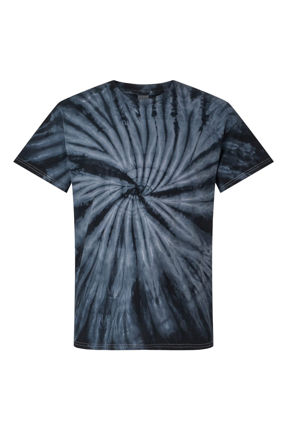 Tie-Dye CD101 Mens Short Sleeve Crewneck T-Shirt Black Flat Front