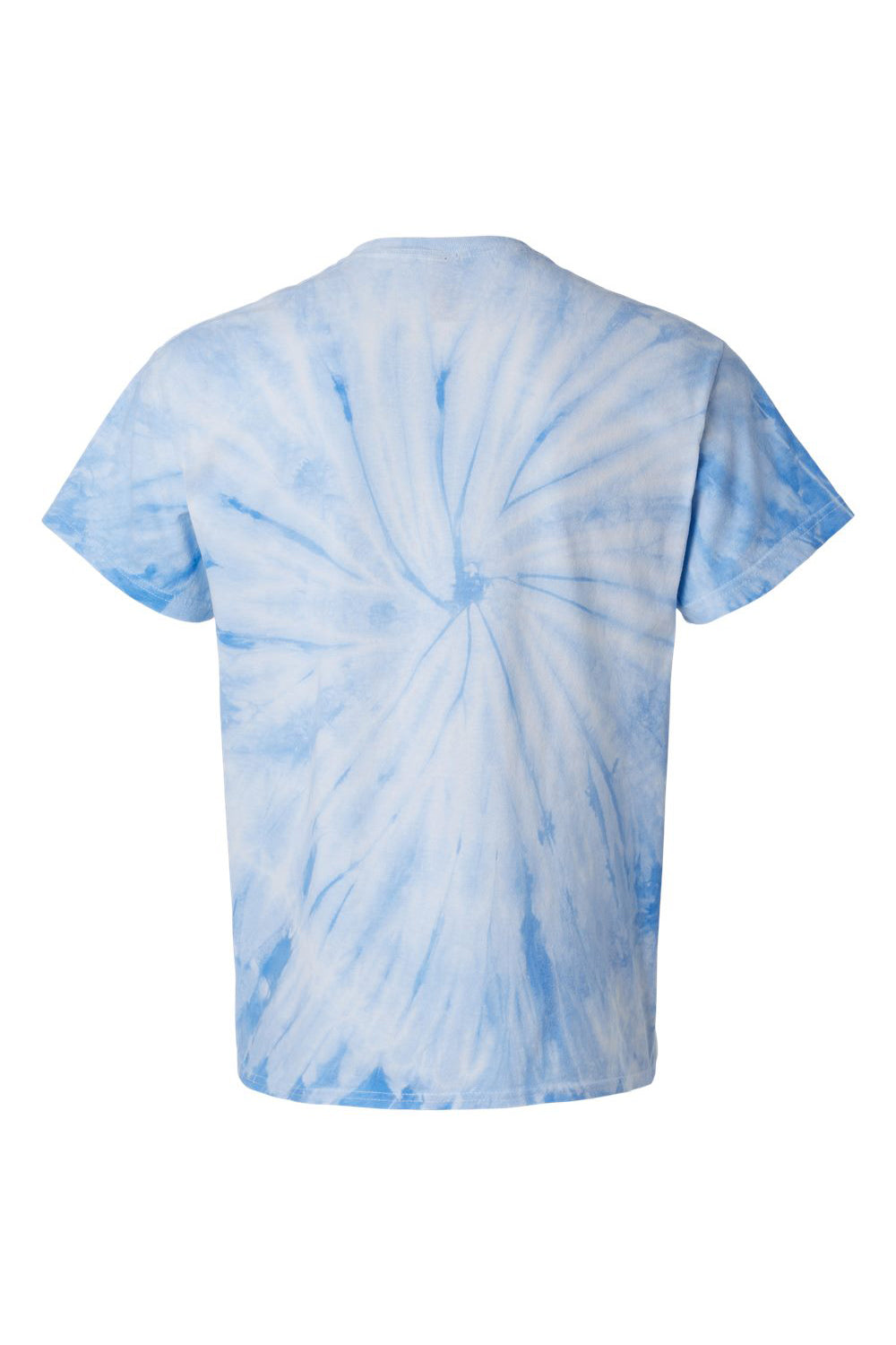 Tie-Dye CD101 Mens Short Sleeve Crewneck T-Shirt Baby Blue Flat Back