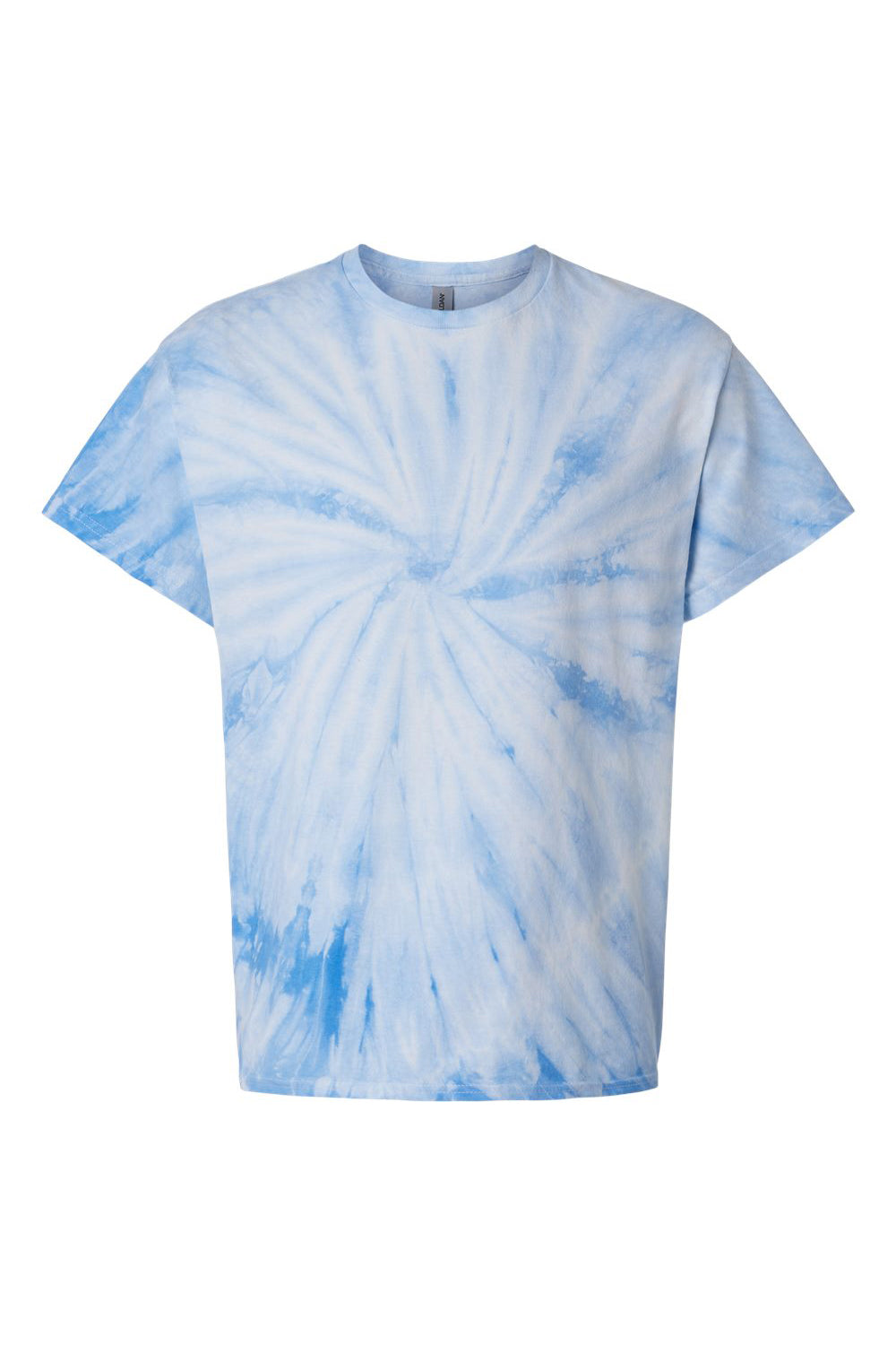 Tie-Dye CD101 Mens Short Sleeve Crewneck T-Shirt Baby Blue Flat Front
