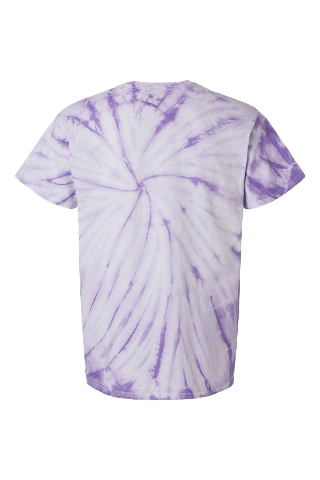 Tie-Dye CD101 Mens Short Sleeve Crewneck T-Shirt Lavender Flat Back