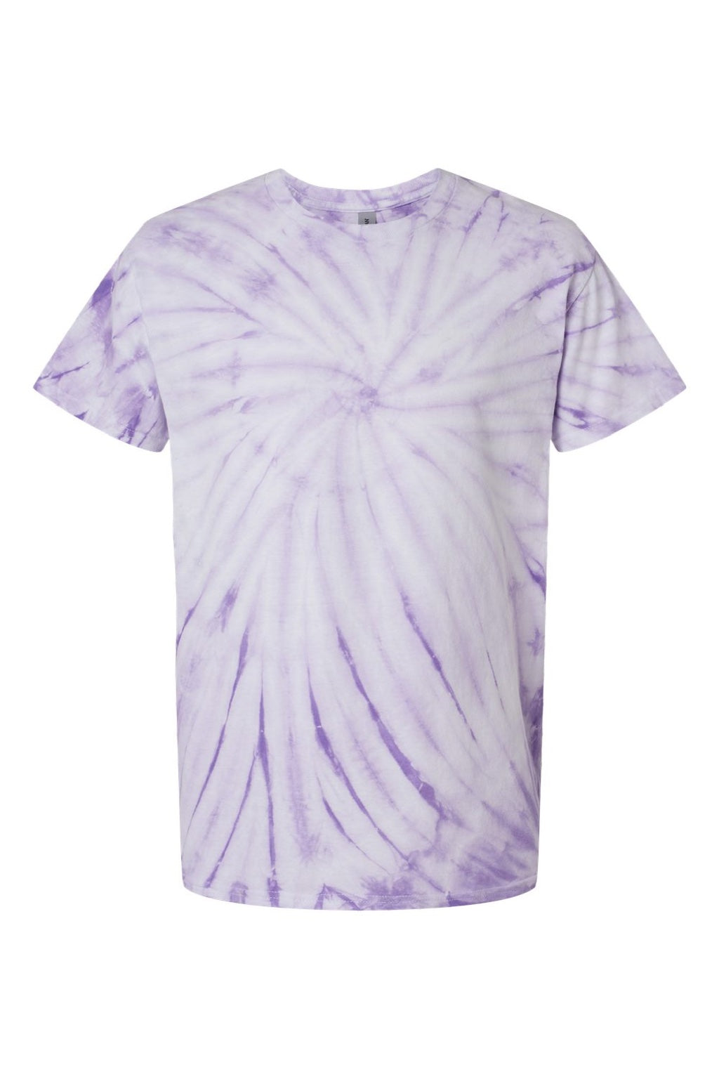 Tie-Dye CD101 Mens Short Sleeve Crewneck T-Shirt Lavender Flat Front