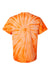 Tie-Dye CD101 Mens Short Sleeve Crewneck T-Shirt Orange Flat Back