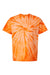Tie-Dye CD101 Mens Short Sleeve Crewneck T-Shirt Orange Flat Front
