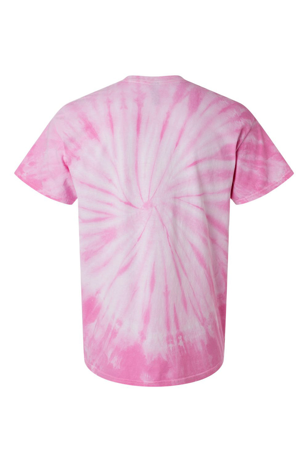 Tie-Dye CD101 Mens Short Sleeve Crewneck T-Shirt Pink Flat Back