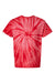 Tie-Dye CD101 Mens Short Sleeve Crewneck T-Shirt Red Flat Front