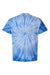 Tie-Dye CD101 Mens Short Sleeve Crewneck T-Shirt Royal Blue Flat Back