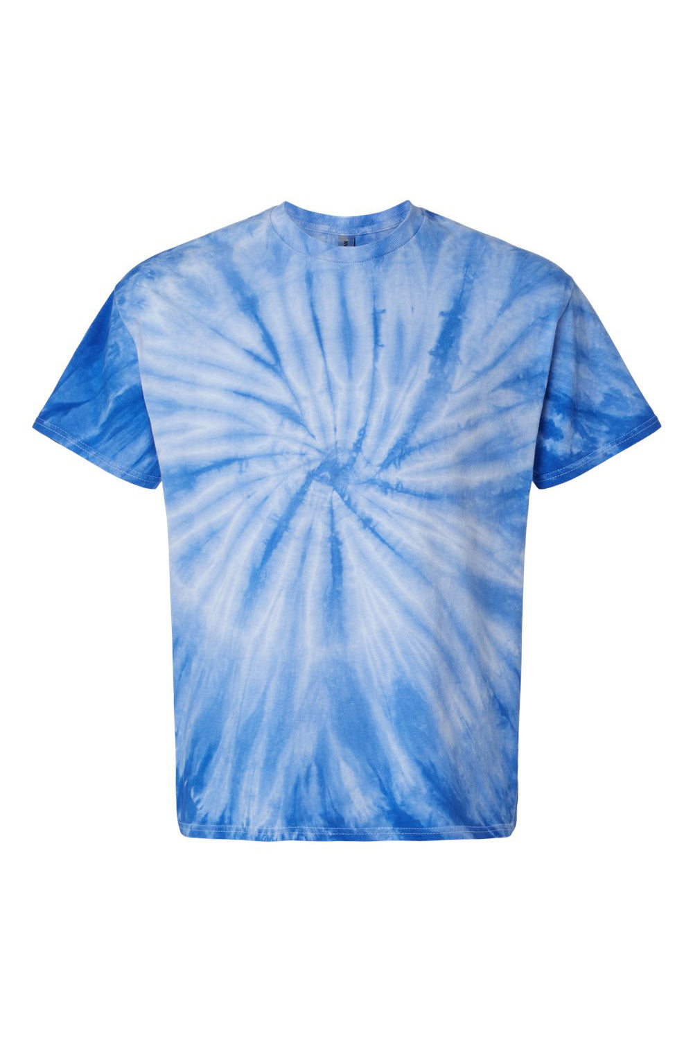 Tie-Dye CD101 Mens Short Sleeve Crewneck T-Shirt Royal Blue Flat Front
