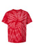 Tie-Dye CD101Y Youth Short Sleeve Crewneck T-Shirt Red Flat Front
