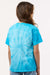 Tie-Dye CD101Y Youth Short Sleeve Crewneck T-Shirt Turquoise Blue Model Back