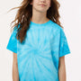 Tie-Dye Youth Short Sleeve Crewneck T-Shirt - Turquoise Blue