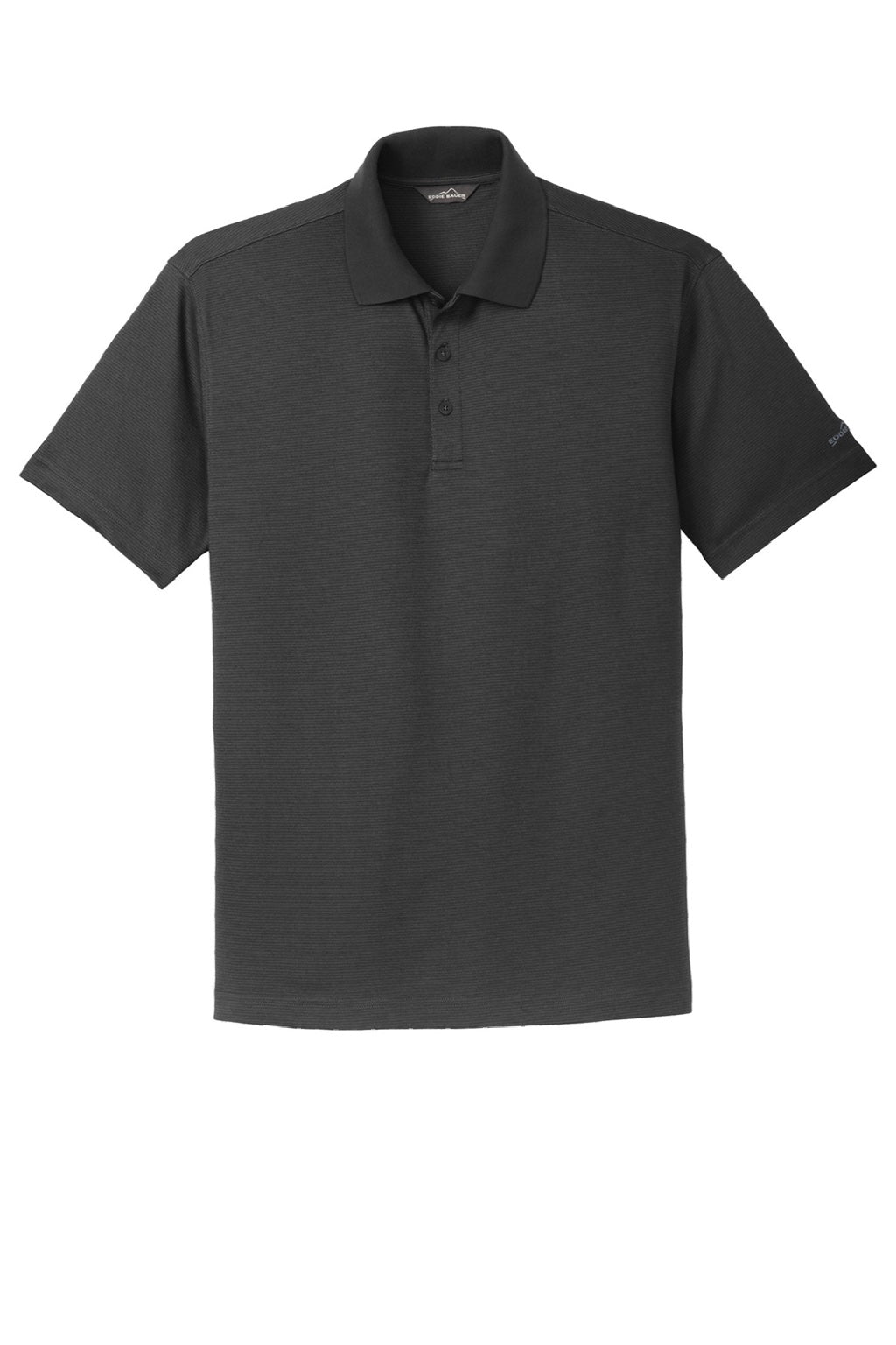 Eddie Bauer EB102 Mens Performance UPF 30+ Short Sleeve Polo Shirt Black Flat Front