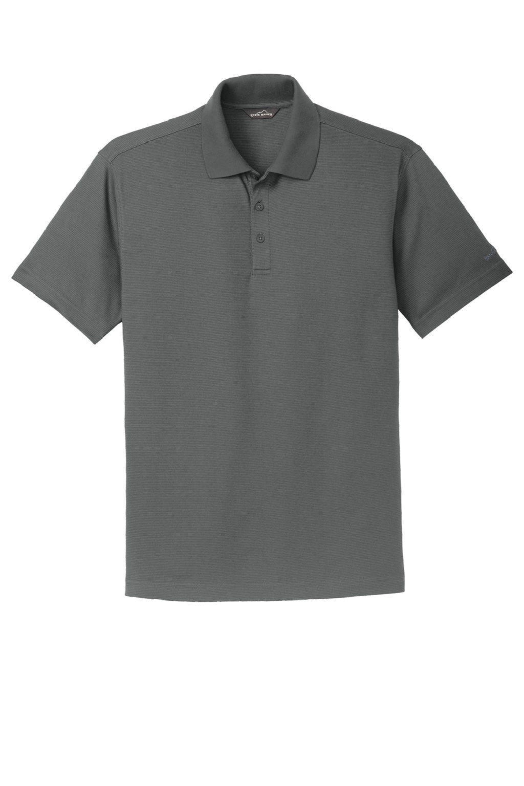 Eddie Bauer EB102 Mens Performance UPF 30+ Short Sleeve Polo Shirt Steel Grey Flat Front