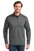 Eddie Bauer EB120 Mens Adventurer 1/4 Zip Sweatshirt Heather Metal Grey Model Front