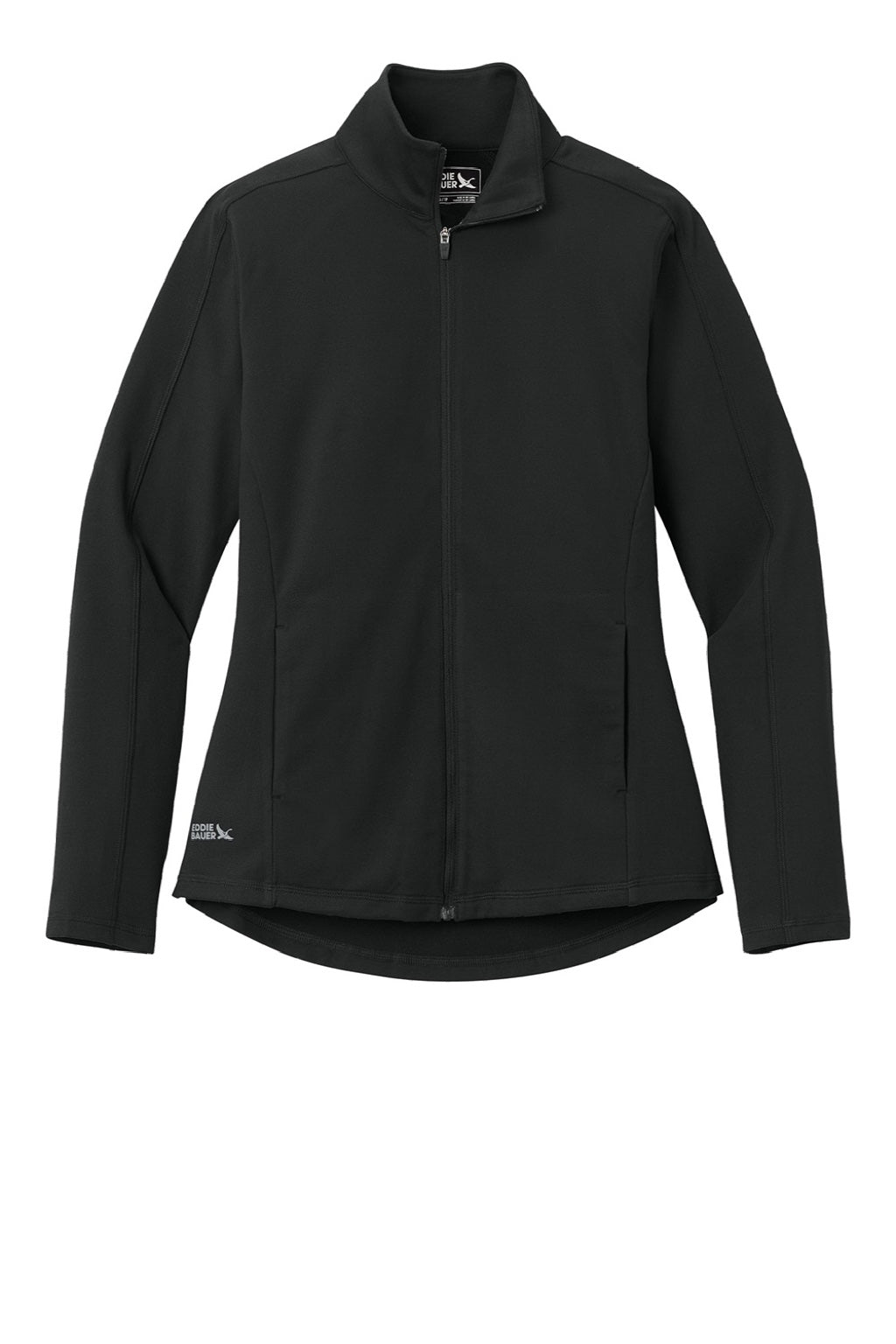 Eddie Bauer EB121 Womens Adventurer Full Zip Sweatshirt Deep Black Flat Front