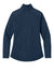 Eddie Bauer EB121 Womens Adventurer Full Zip Sweatshirt Heather River Navy Blue Flat Back