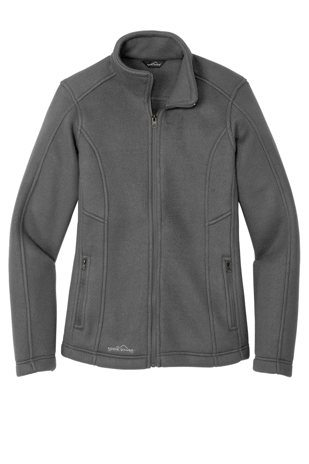Eddie Bauer EB201 Womens Full Zip Fleece Jacket Steel Grey Flat Front