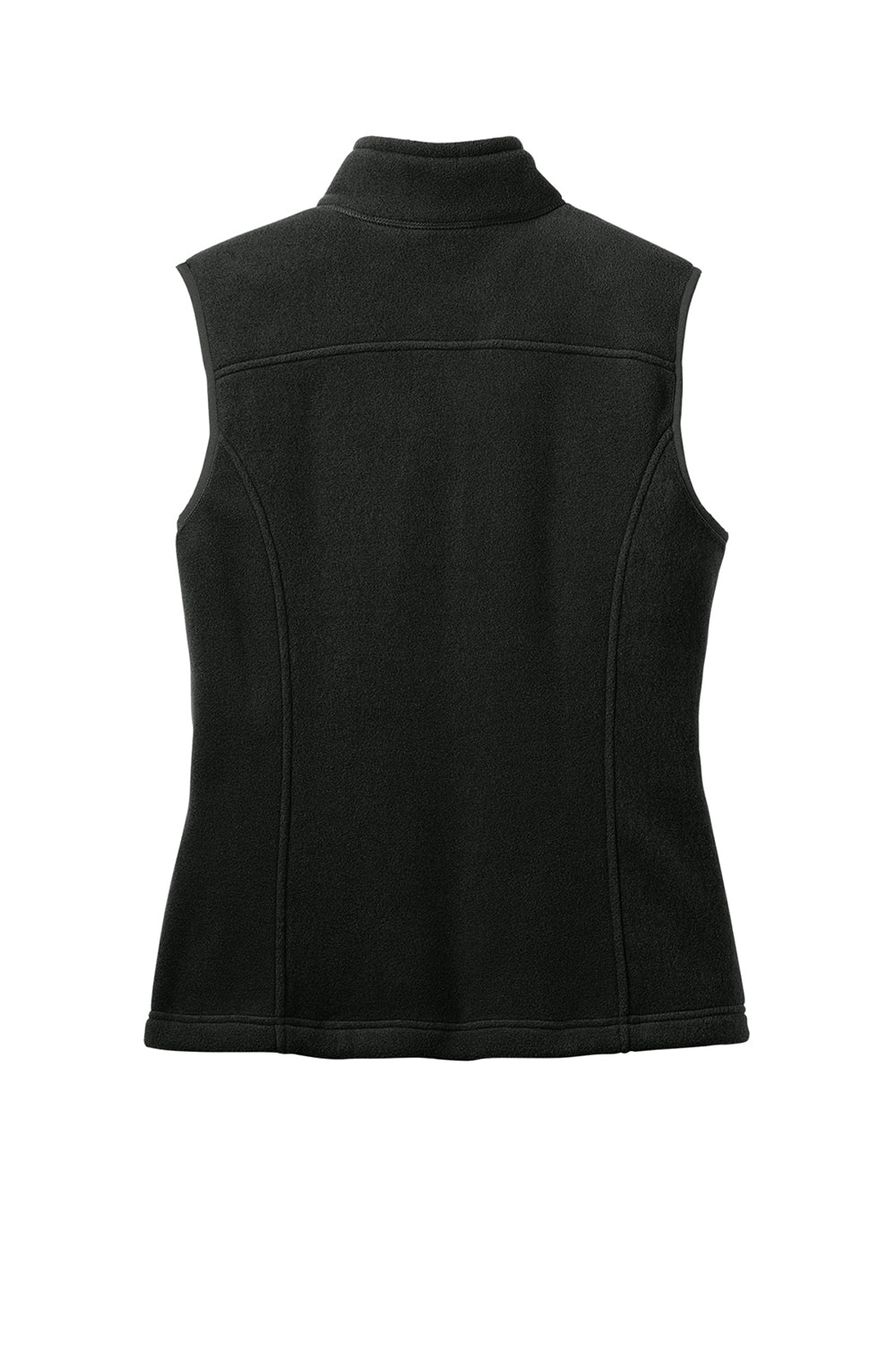 Eddie Bauer EB205 Womens Full Zip Fleece Vest Black Flat Back