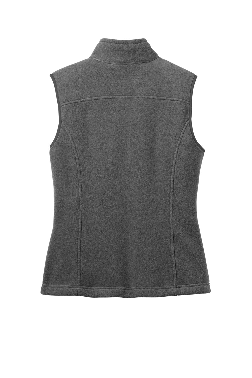 Eddie Bauer EB205 Womens Full Zip Fleece Vest Steel Grey Flat Back