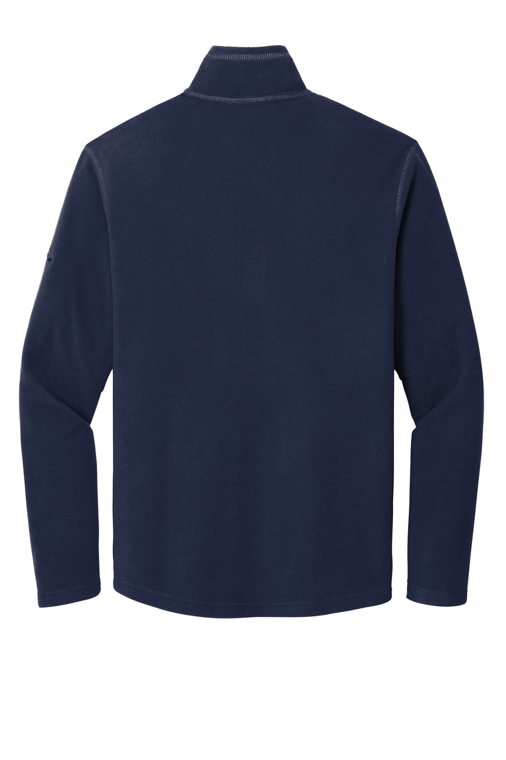 Eddie Bauer EB226 Mens Pill Resistant Microfleece 1/4 Zip Sweatshirt Navy Blue Flat Back