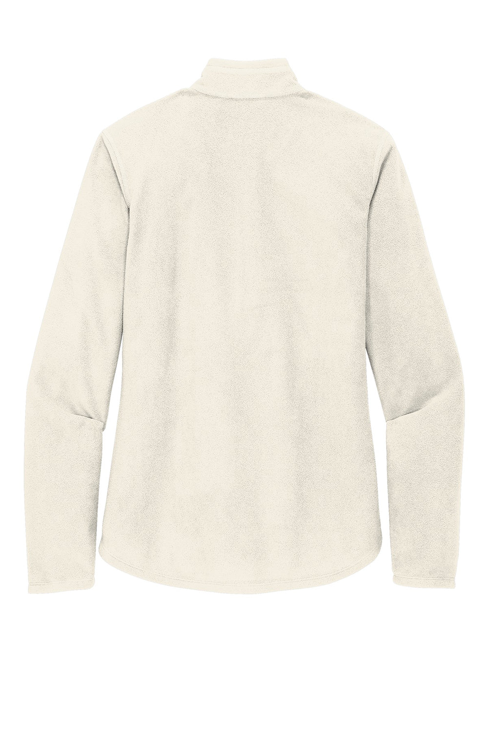 Eddie Bauer EB227 Womens Pill Resistant Microfleece 1/4 Zip Jacket Ivory Flat Back