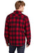 Eddie Bauer EB228 Mens Woodland Snap Front Shirt Jacket w/ Double Pockets Radish Red/Black Model Back