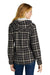 Eddie Bauer EB229 Womens Woodland Snap Front Shirt Jacket w/ Double Pockets Steel Grey/Bone Model Back