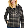 Eddie Bauer Womens Woodland Snap Front Shirt Jacket w/ Double Pockets - Steel Grey/Bone