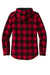 Eddie Bauer EB229 Womens Woodland Snap Front Shirt Jacket w/ Double Pockets Radish Red/Black Flat Back