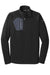 Eddie Bauer EB234 Mens Performance Fleece 1/4 Zip Sweatshirt w/ Pocket Black Flat Front