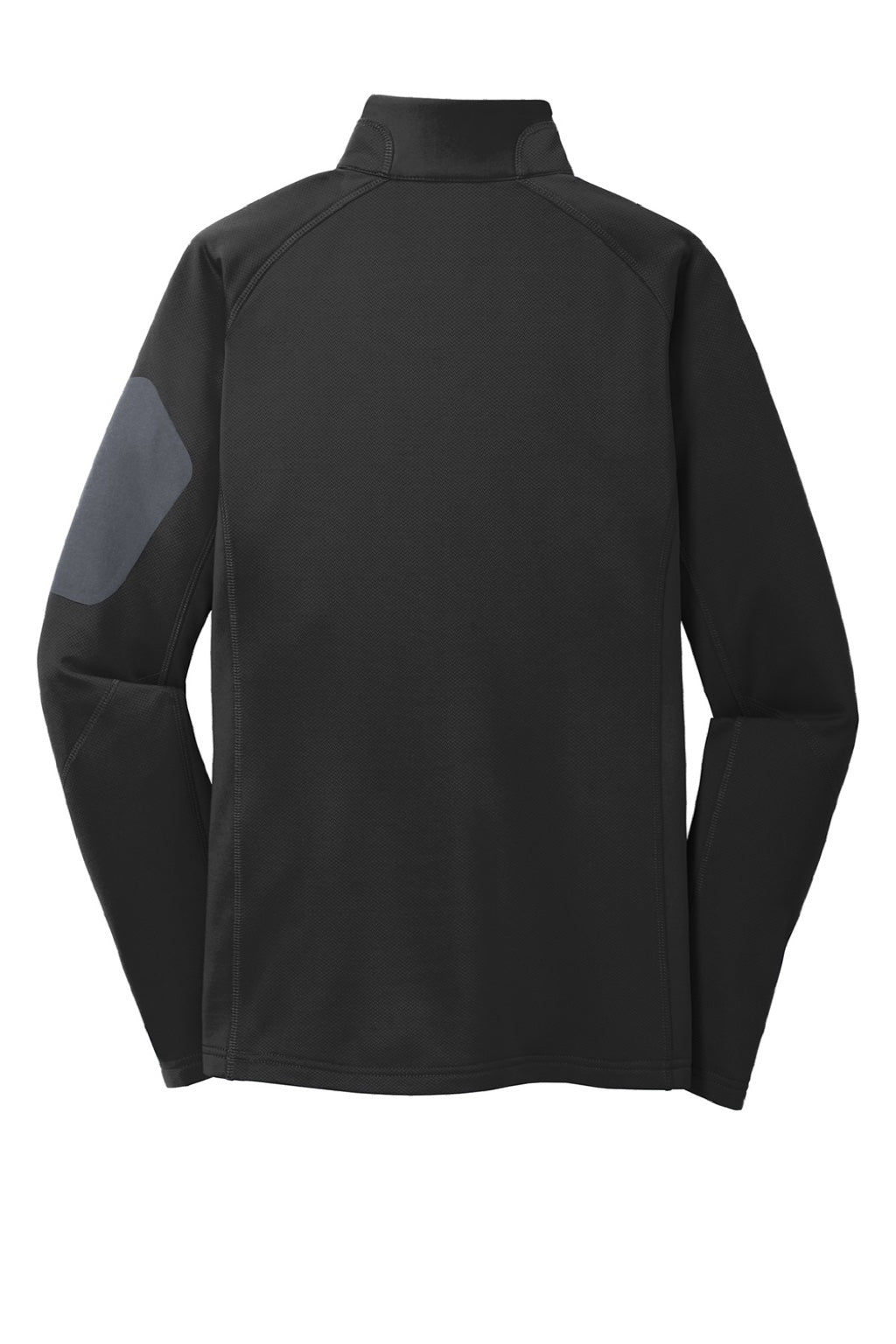 Eddie Bauer EB235 Womens Performance Fleece 1/4 Zip Sweatshirt w/ Pocket Black Flat Back