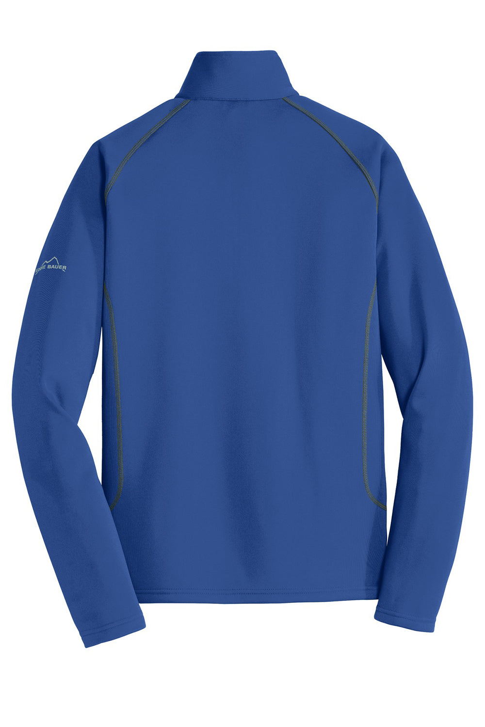 Eddie Bauer EB236 Mens Smooth Fleece 1/4 Zip Sweatshirt Cobalt Blue Flat Back