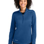 Eddie Bauer Womens Smooth Fleece 1/4 Zip Sweatshirt - Cobalt Blue